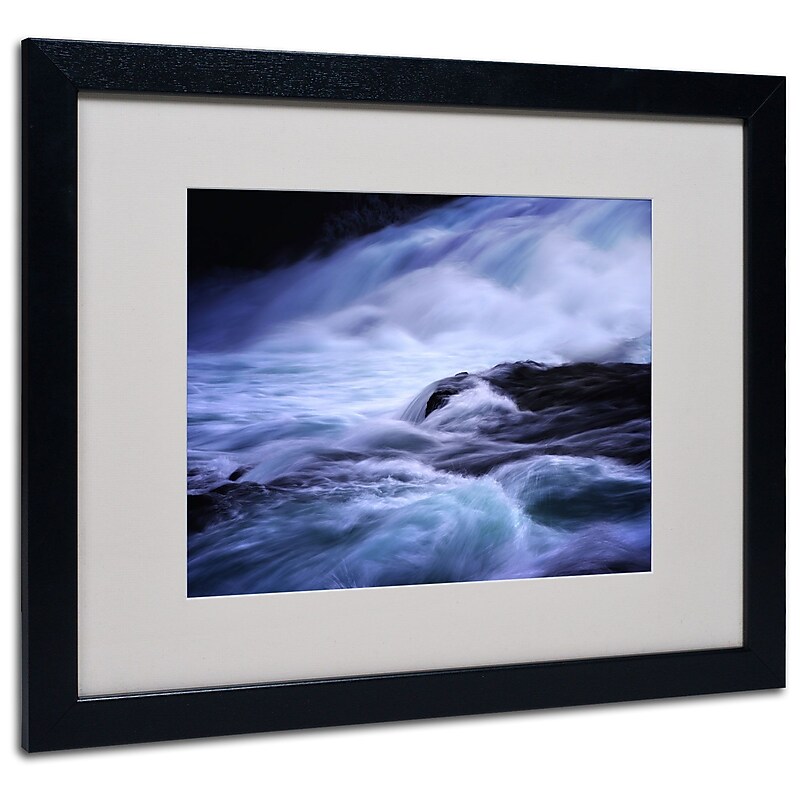 Trademark Fine Art Philippe Sainte-Laudy 'Blue Stream' Matted Art Black Frame 16x20 Inches image 1