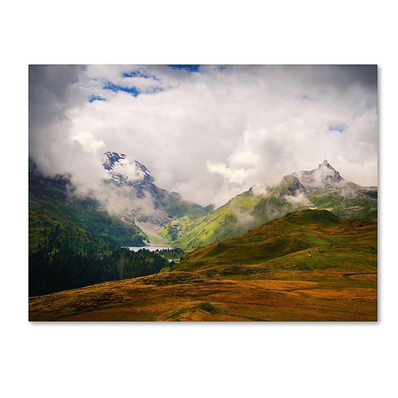 Trademark Fine Art Philippe Sainte-Laudy 'Peaceful Switzerland' Canvas Art 14x19 Inches image 1