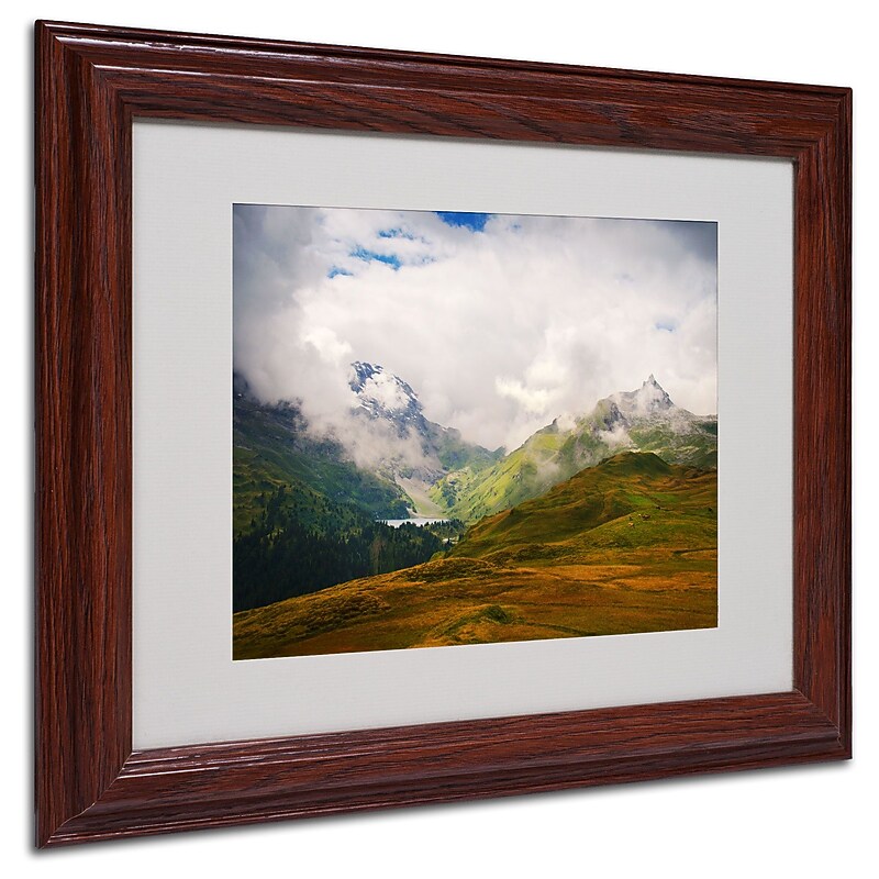 Philippe Sainte-Laudy 'Peaceful Switzerland' Matted Framed - 11x14 Inches - Wood Frame image 1