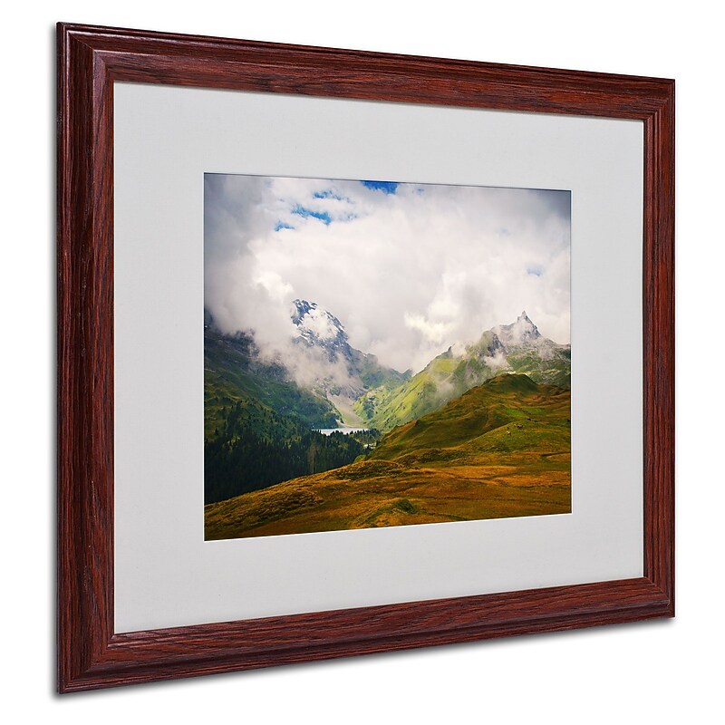 Philippe Sainte-Laudy 'Peaceful Switzerland' Matted Framed - 16x20 Inches - Wood Frame image 1