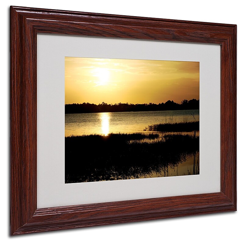Patty Tuggle 'End of the Day' Matted Framed Art - 11x14 Inches - Wood Frame image 1