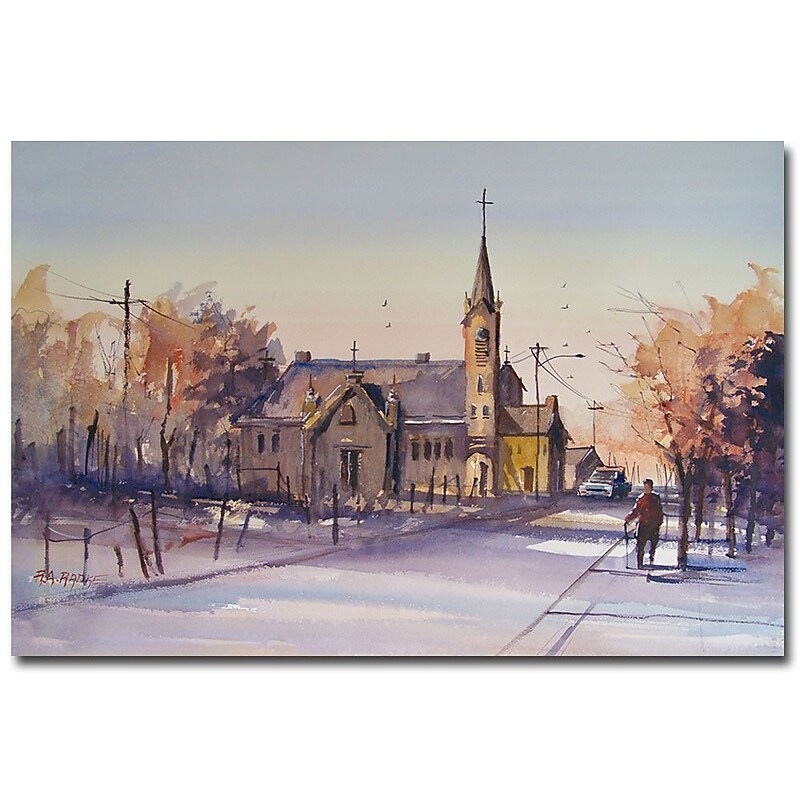 Trademark Fine Art Ryan Radke 'Autumn Stroll in Kaukauna' Canvas Art 16x24 Inches image 1