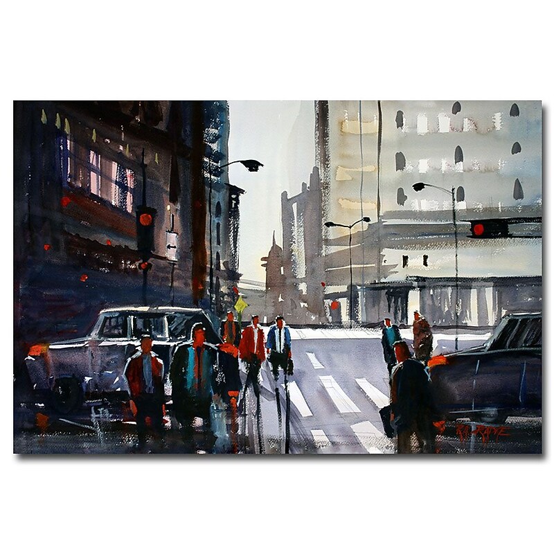 Trademark Fine Art Ryan Radke 'Busy City-Chicago' Canvas Art 30x47 Inches image 1