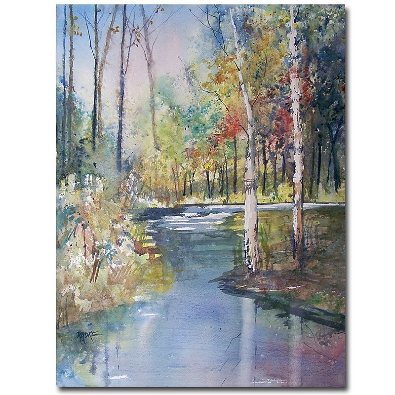 Trademark Fine Art Ryan Radke 'Hartman Creek Birches' Canvas Art 18x24 Inches image 1