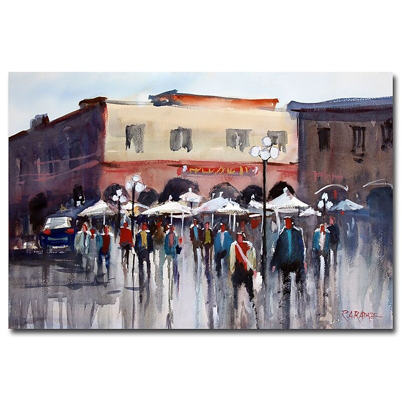 Trademark Fine Art Ryan Radke 'Italian Marketplace' Canvas Art 22x32 Inches image 1