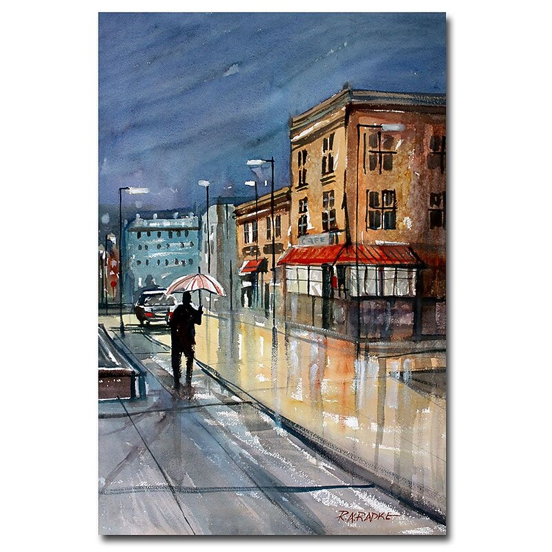 Trademark Fine Art Ryan Radke 'Night Lights Green Bay' Canvas Art 22x32 Inches image 1