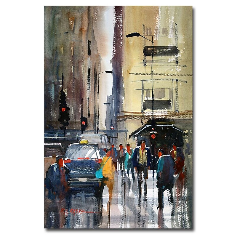 Trademark Fine Art Ryan Radke 'Rush Hour II-Chicago' Canvas Art 22x32 Inches image 1