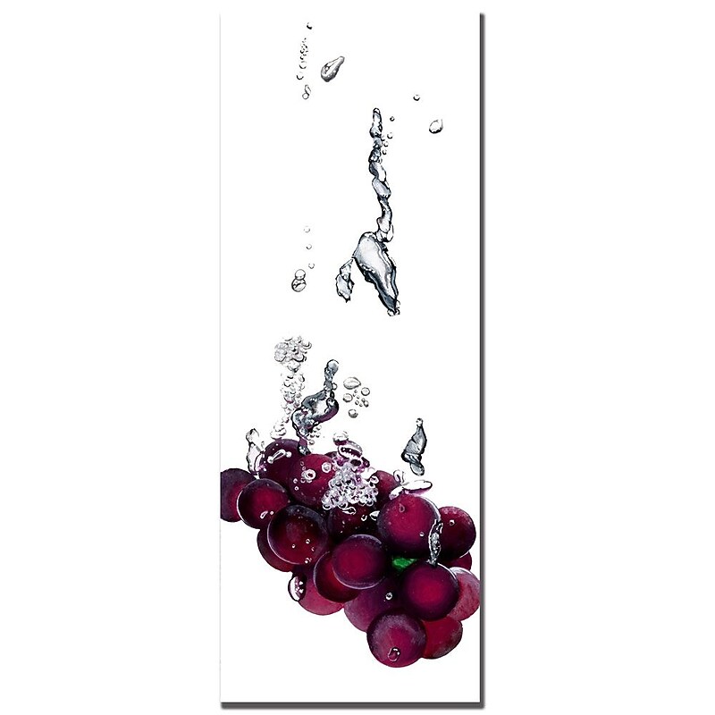 Trademark Fine Art Roderic Stevens 'Grapes Splash II ' Canvas Art 12x32 Inches image 1