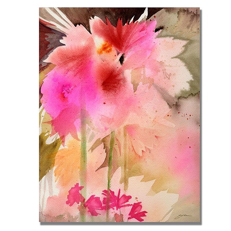 Trademark Fine Art Shelia Golden 'Pink Garden' Canvas Art 24x32 Inches image 1
