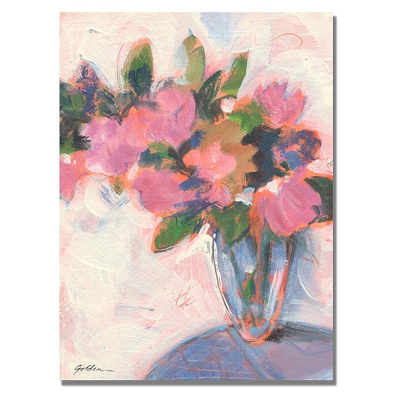 Trademark Fine Art Shelia Golden 'Pink Floral Reverie' Canvas Art 26x32 Inches image 1