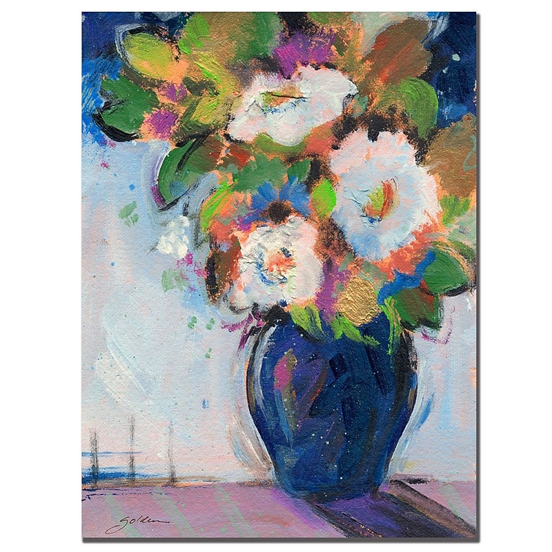 Trademark Fine Art Sheila Golden 'Blues II' Canvas Art 24x32 Inches image 1