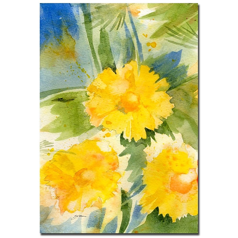 Trademark Fine Art Sheila Golden 'Wild Flowers' Canvas Art image 1