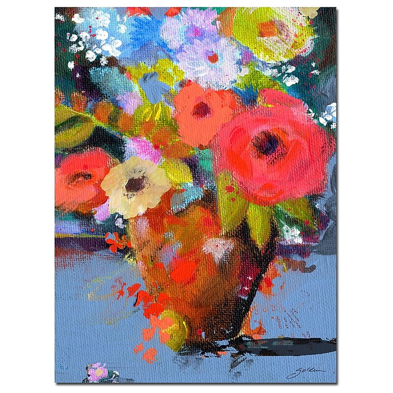 Trademark Fine Art Sheila Golden 'Bouquet for Monica' Canvas Art 35x47 Inches image 1
