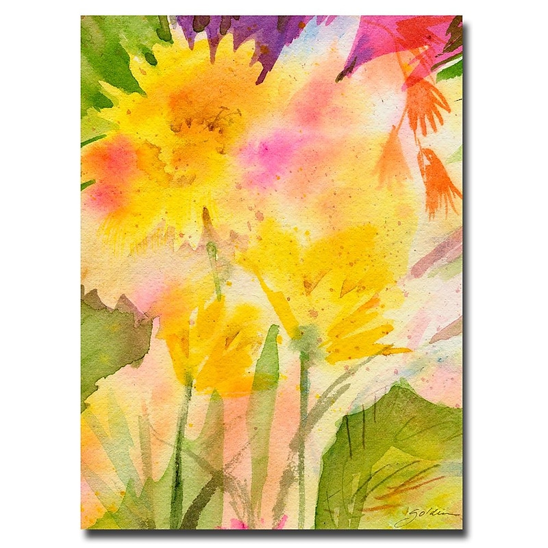 Trademark Fine Art Sheila Golden 'Springtime Floral' Canvas Art 18x24 Inches image 1