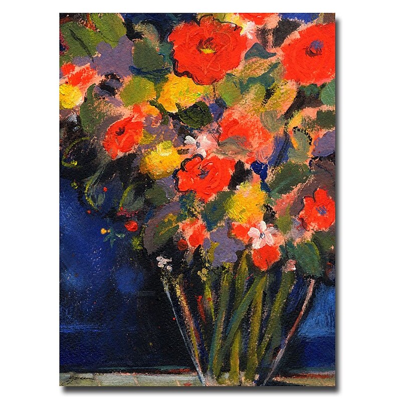 Trademark Fine Art Sheila Golden 'Blue Wall' Canvas Art 35x47 Inches image 1