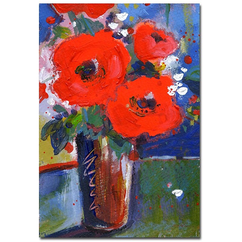 Trademark Fine Art Sheila Golden 'Bouqet II' Gallery Wrapped Canvas Art 24x32 Inches image 1