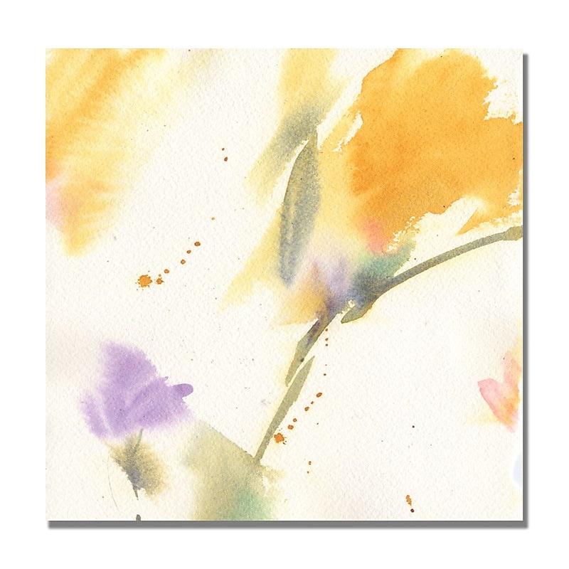 Trademark Fine Art Shelia Golden 'Flowers Abstract' Canvas Art 24x24 Inches image 1