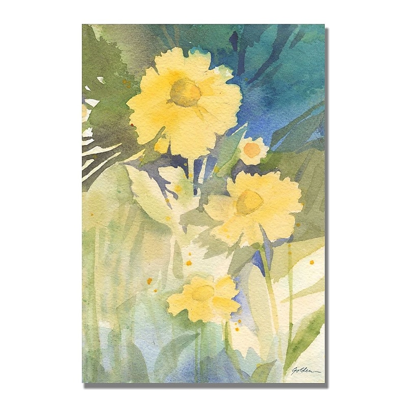 Trademark Fine Art Shelia Golden 'Sunshine Yellow' Canvas Art 18x24 Inches image 1