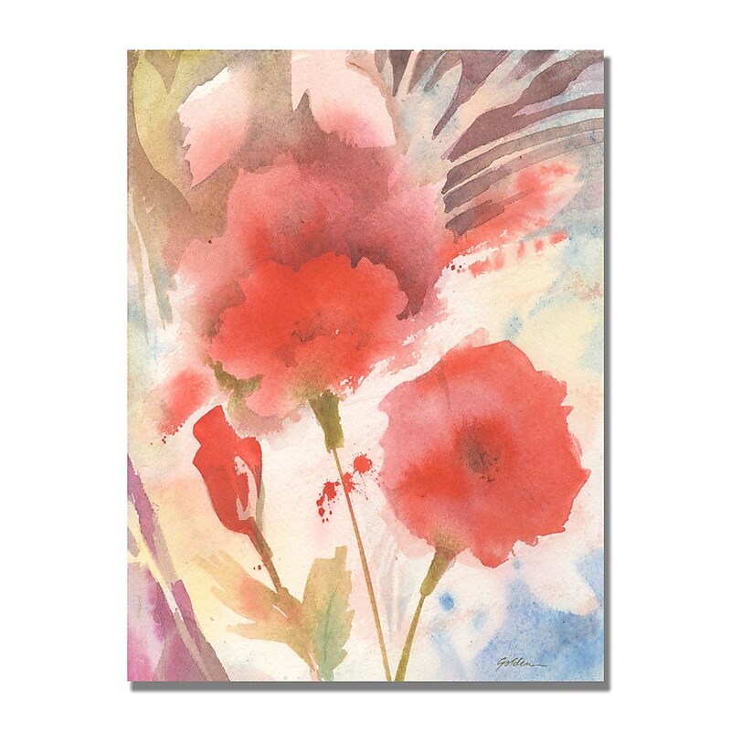 Trademark Fine Art Shelia Golden 'Red Echo' Canvas Art 35x47 Inches, SG5639-C3547GG image 1