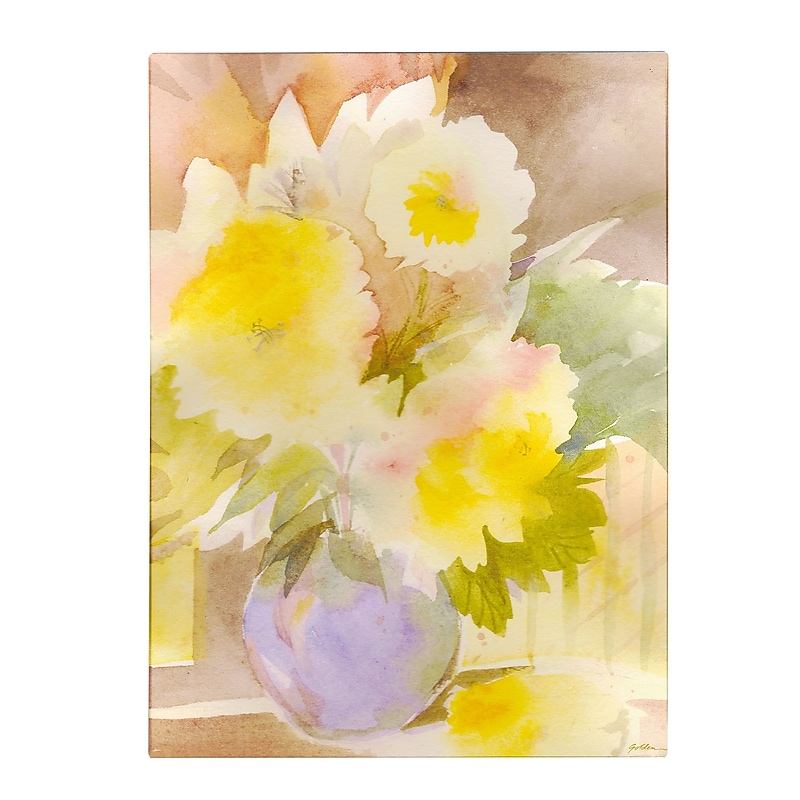 Trademark Fine Art Sheila Golden 'Purple Vase' Canvas Art 18x24 Inches image 1