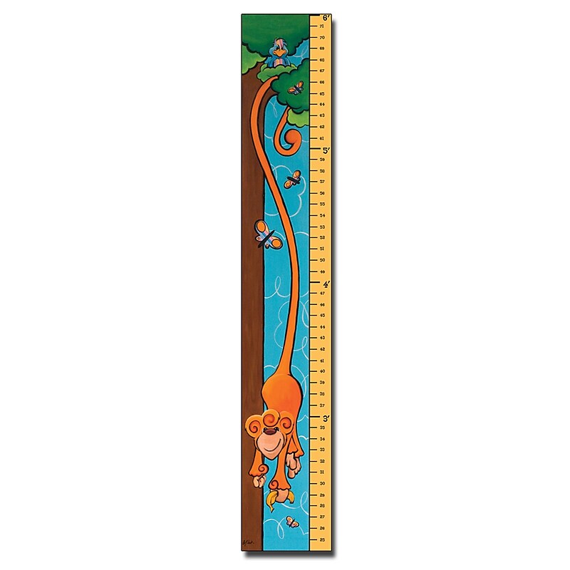 Trademark Fine Art 6 Foot Growth Chart-'Mark the Monkey' by Sylvia Masek image 1