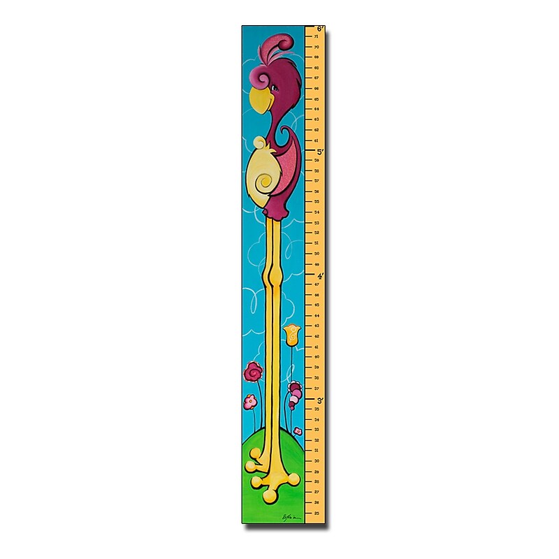 Trademark Fine Art 6 Foot Growth Chart-'Flamingrow' by Sylvia Masek image 1