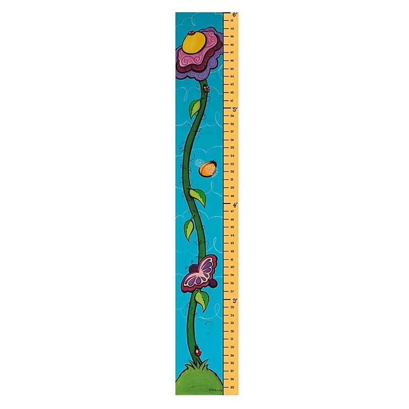 Trademark Fine Art 6 Foot Growth Chart-'Flower Sprout' by Sylvia Masek image 1