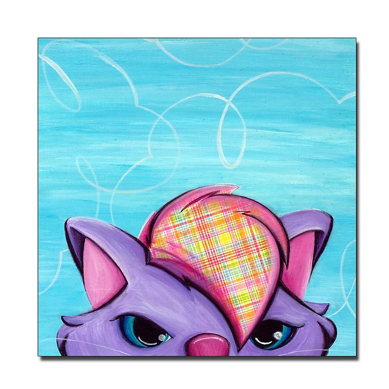 Trademark Fine Art Kitty by Sylvia Masek-Ready to hang Gallery Wrapped! 35x35 Inches image 1