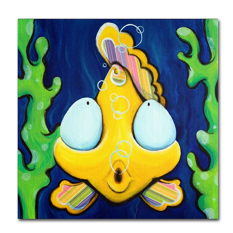 Trademark Fine Art Sylvia Masek 'Fish Bubbles' Canvas Art 35x35 Inches image 1
