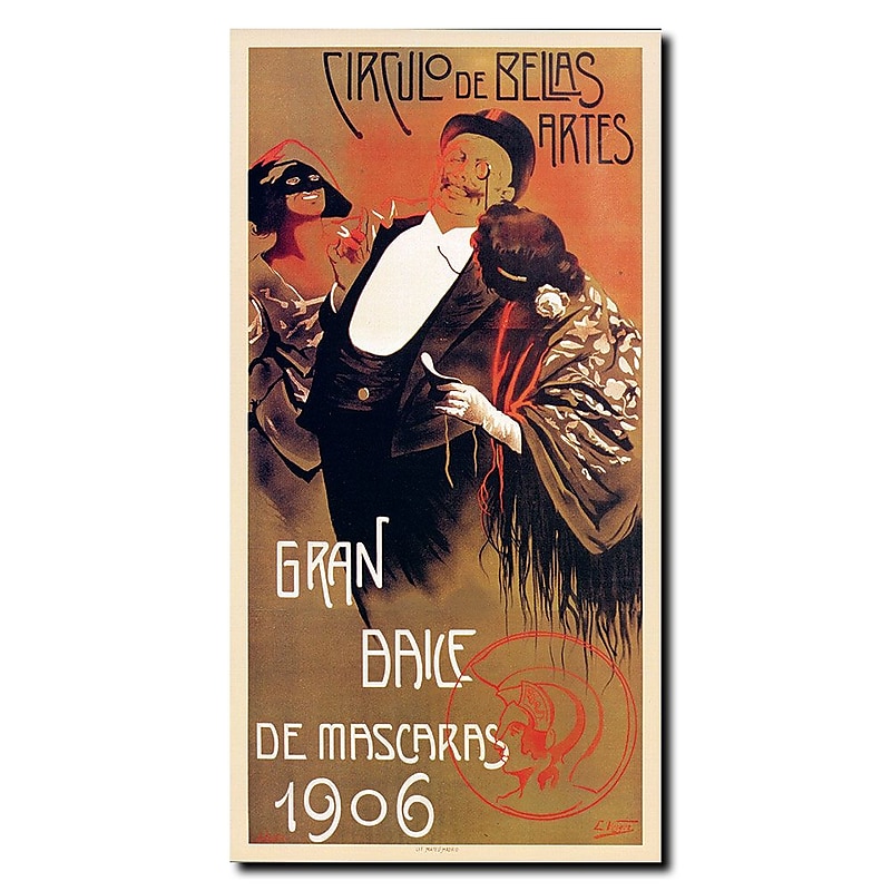 Trademark Fine Art Gran Baile de Mascaras' Gallery Wrapped Canvas Art image 1