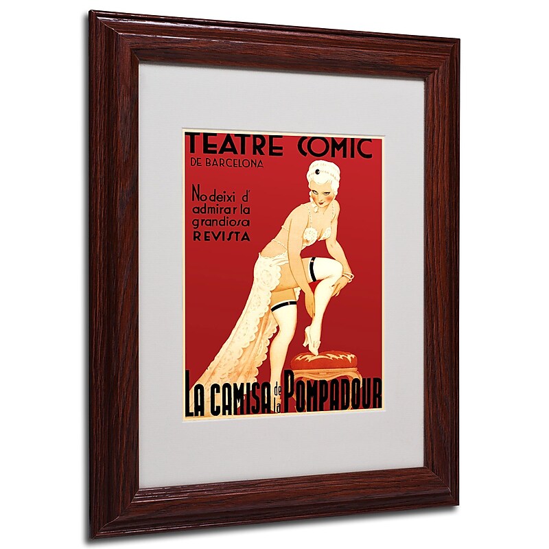 Teatre Comic de Barcelona' Framed Matted Art - 11x14 Inches - Wood Frame image 1