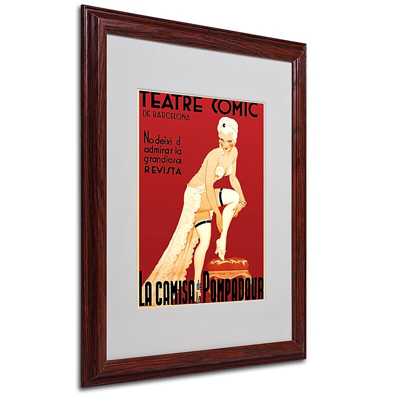 Teatre Comic de Barcelona' Framed Matted Art - 16 x 20 Inches - Wood Frame image 1