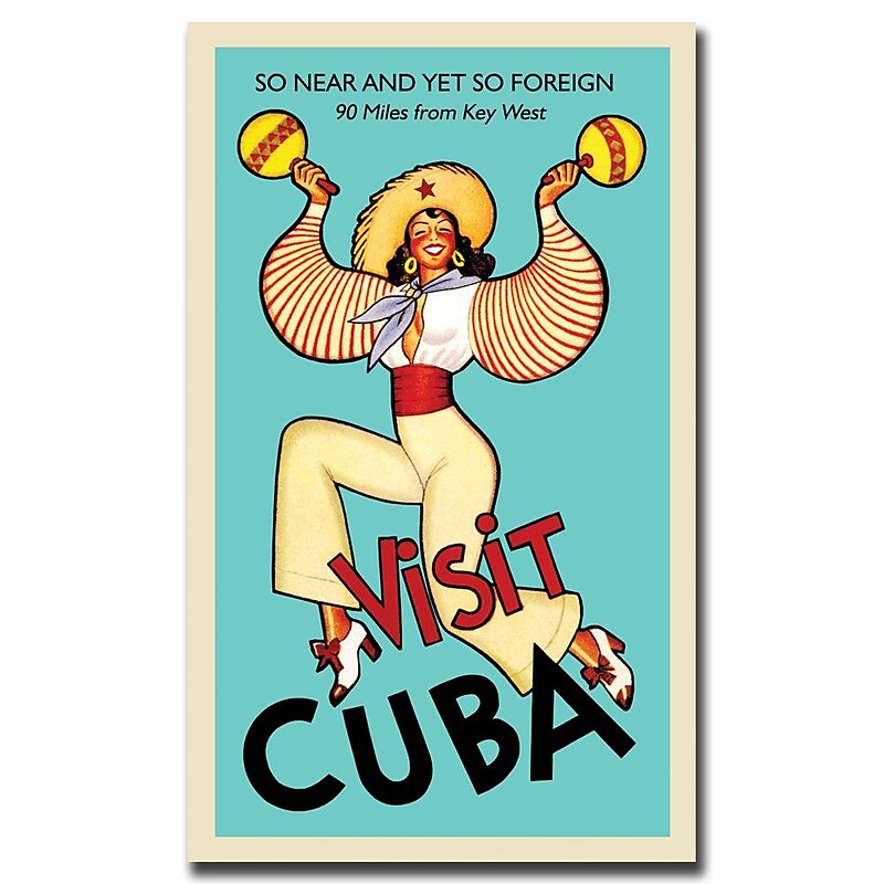 Trademark Fine Art Visit Cuba-Gallery Wrapped Canvas Art image 1