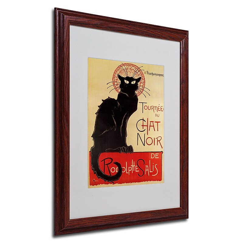 Theophile Steinlen 'Tournee du Chat Noir' Framed Matted Art - 16x20 Inches - Wood Frame image 1