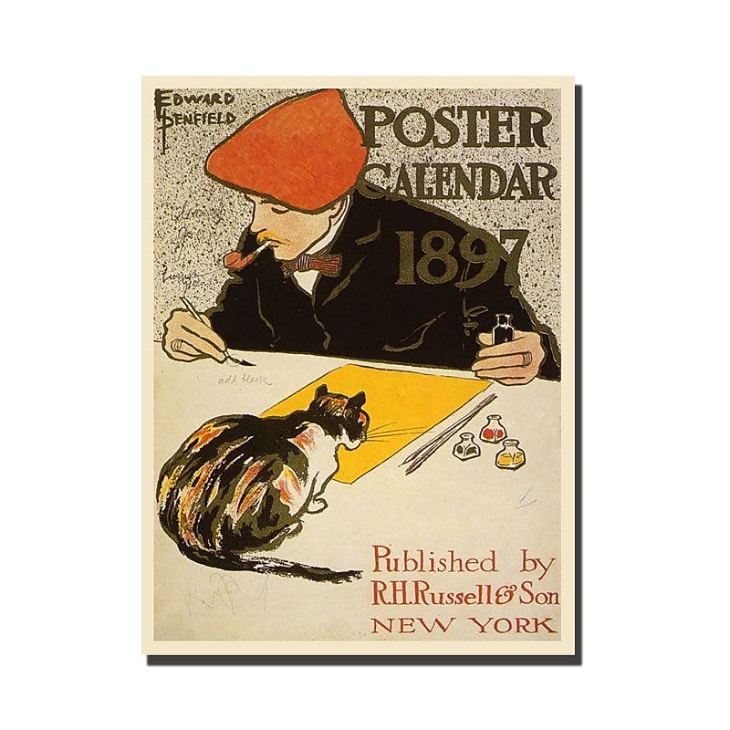 Trademark Fine Art Poster Calendar 1897 by Edward Penefield-Ready to Hang 18x24 Inches image 1