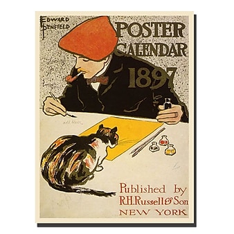 Trademark Fine Art Poster Calendar 1897 by Edward Penefield-Ready to Hang 18x24 Inches
