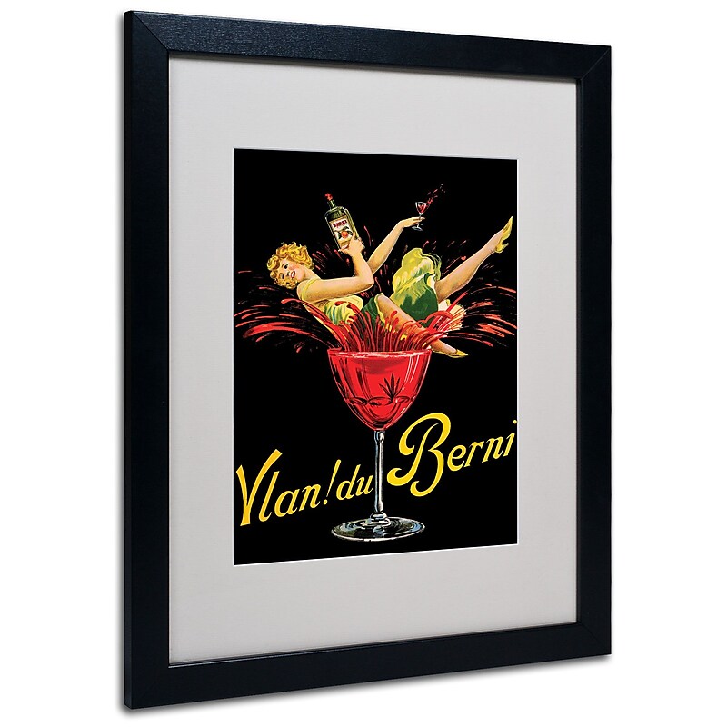 Trademark Fine Art 'Vlan du Berni' Matted Art Black Frame 16x20 Inches image 1