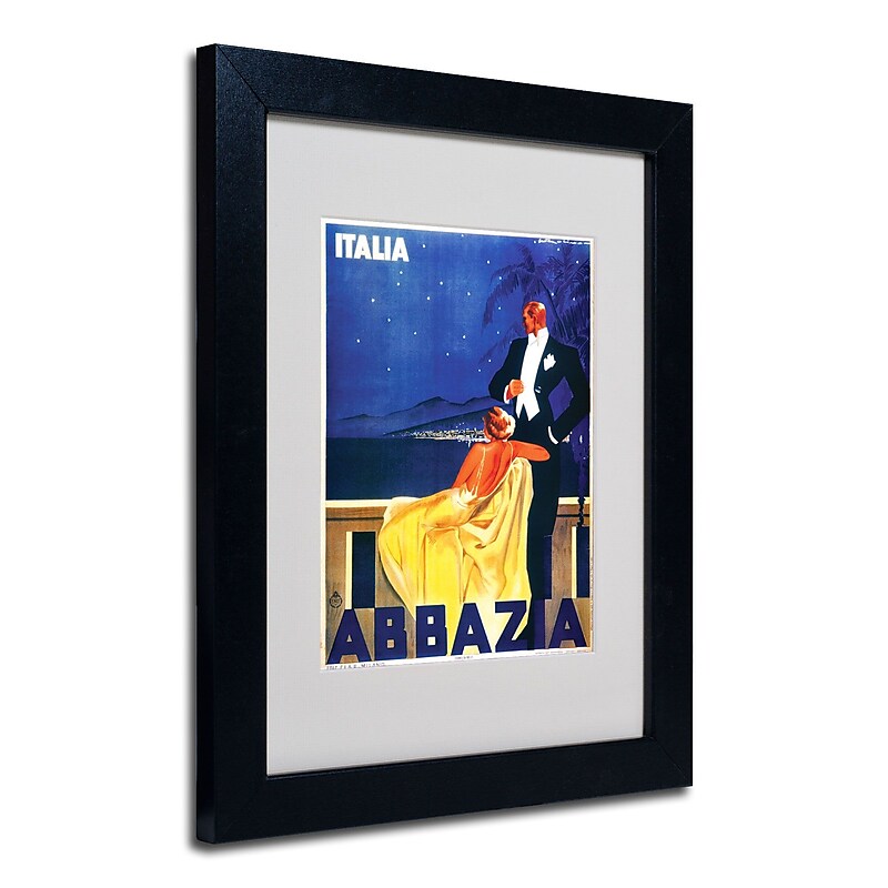 Trademark Fine Art 'Italia Abbazia' Matted Art Black Frame 11x14 Inches image 1
