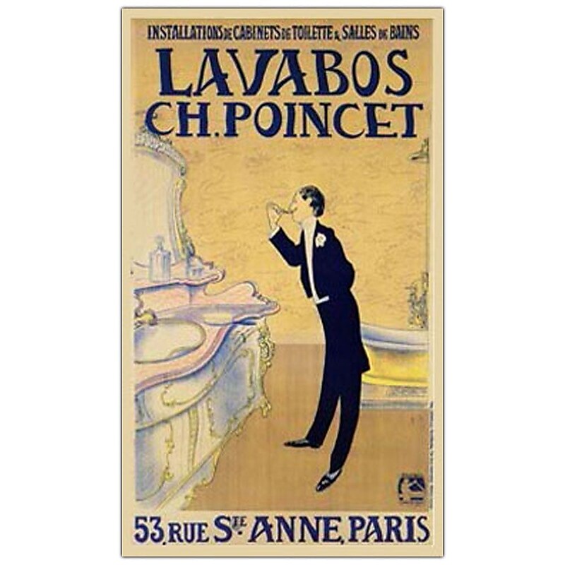 Trademark Fine Art Lavabos CH. Ponchet-Canvas Art image 1