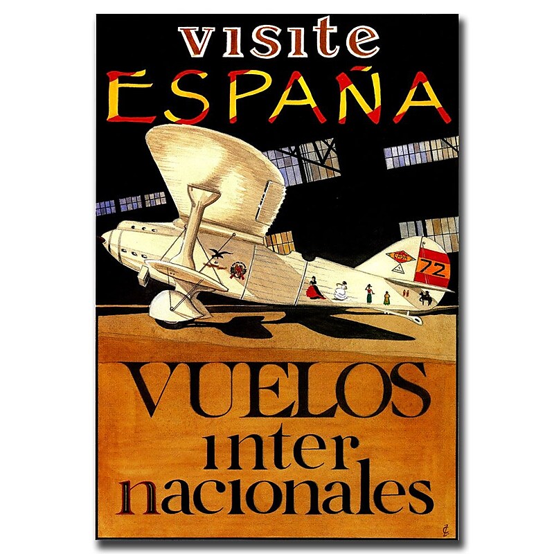 Trademark Fine Art Visit Espana-Gallery Wrapped  Canvas Art image 1