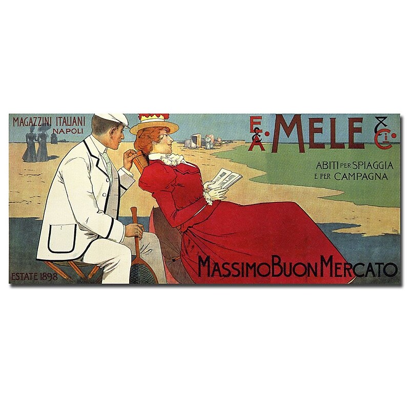 Trademark Fine Art Mele by Leopoldo Metlicovitz-Canvas Art image 1