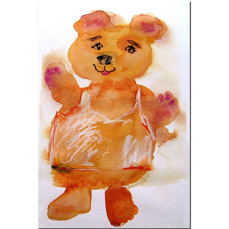 Trademark Fine Art Wendra 'Softy Bear' Canvas Art 14x19 Inches image 1