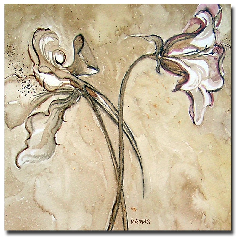 Trademark Fine Art Wendra 'Flower Talks' Canvas Art 35x35 Inches image 1