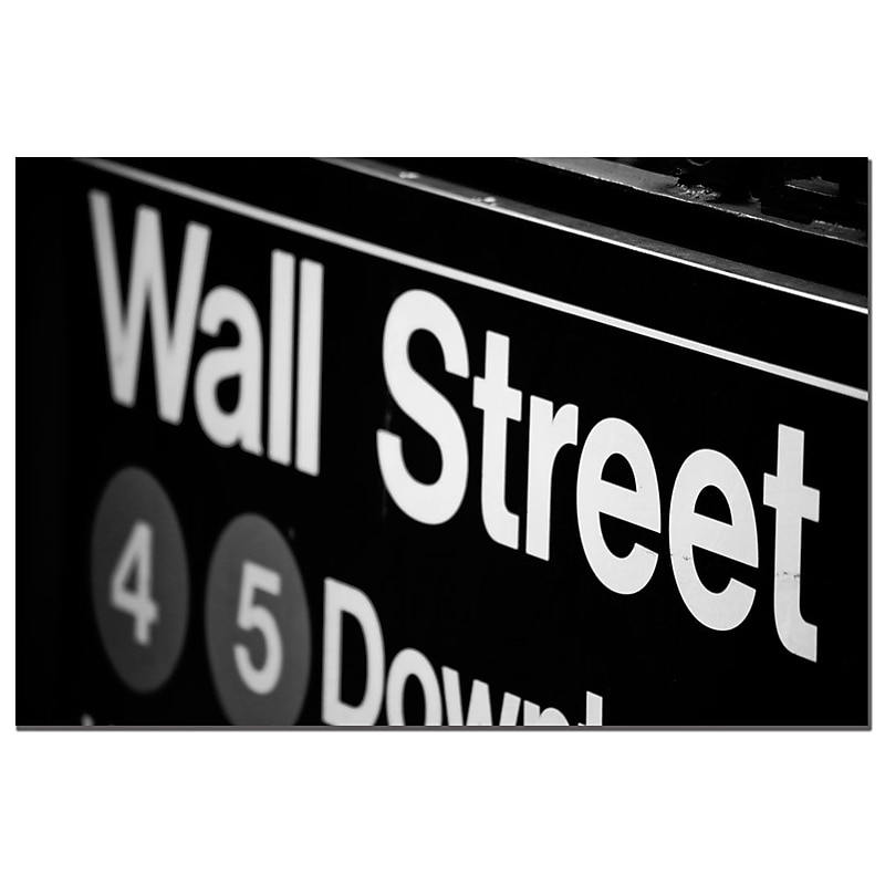 Trademark Fine Art Yale Gurney 'Wall Street Next' Canvas Art 22x32 Inches image 1