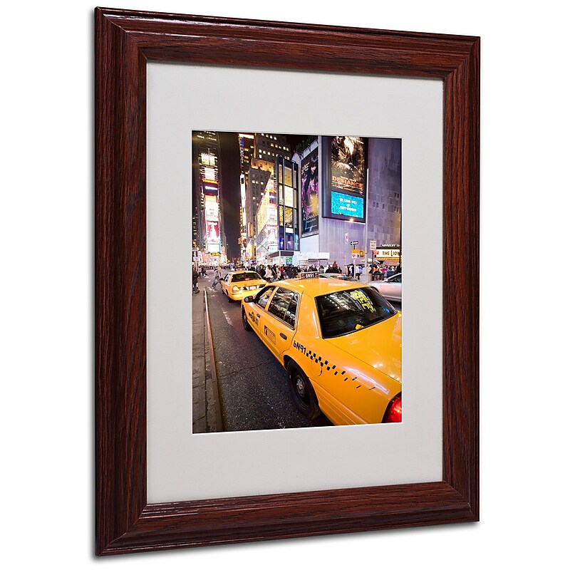 Yale Gurney 'Big Lights' Matted Framed Art - 11x14 Inches - Wood Frame image 1