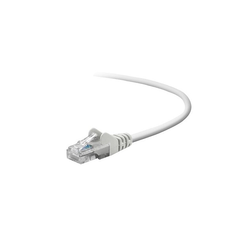 Belkin A3L791-05-WHT-S 5' CAT-5e Snagless Patch Cable, White image 1