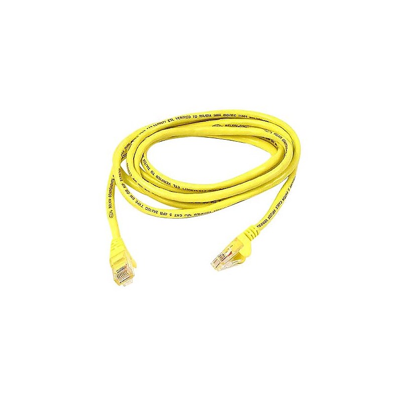 Belkin® A3L791 Cat5E 20' Snagless Patch Cord, Yellow image 1