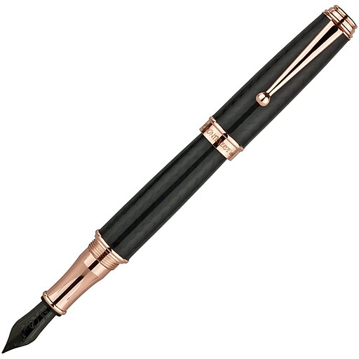 Monteverde® Invincia™ Deluxe Fountain Pen, Stub Nib, Rose Gold Staples