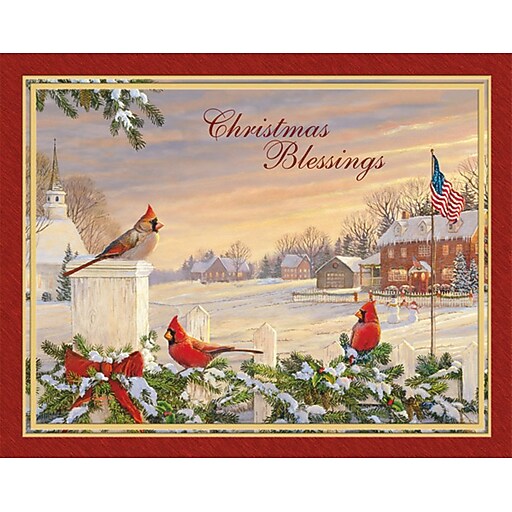 LANG Colors Of Christmas Boxed Christmas Cards Staples
