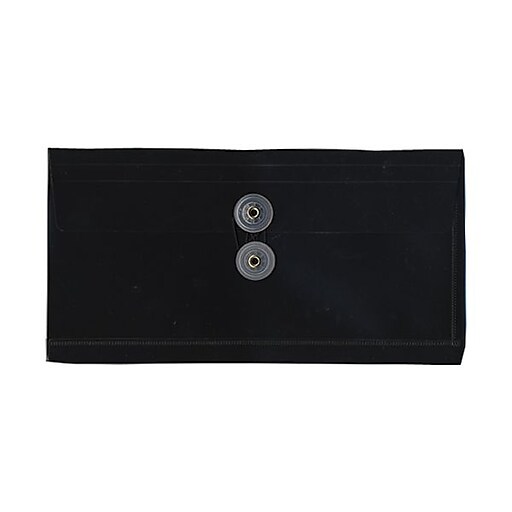 JAM Paper® Plastic Envelopes with Button and String Tie Closure, #10 ...